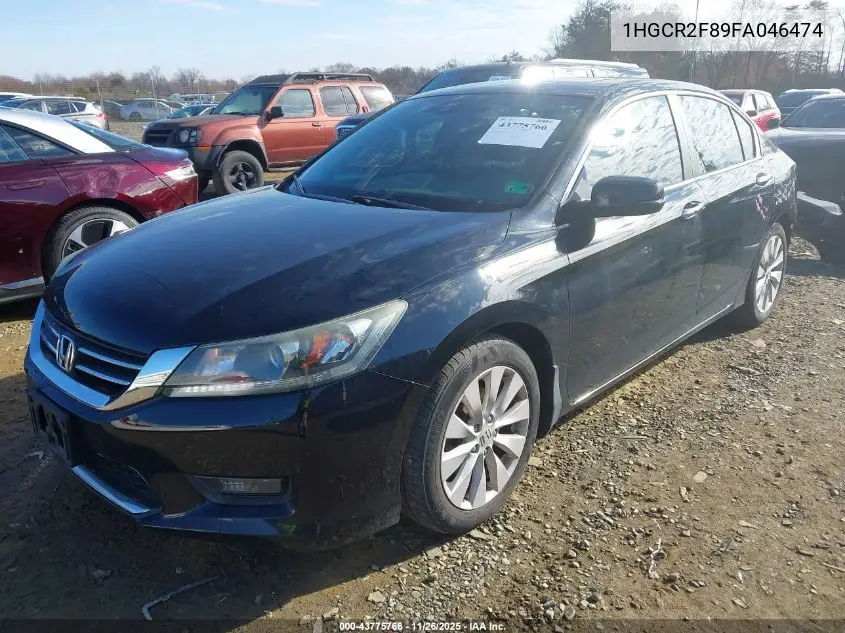 1HGCR2F89FA046474 2015 Honda Accord Ex-L
