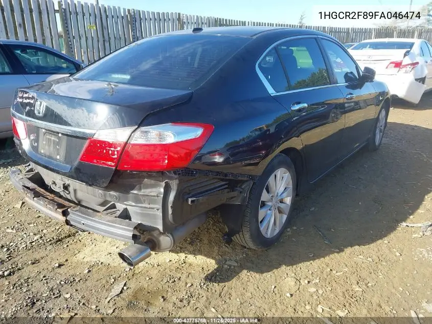 1HGCR2F89FA046474 2015 Honda Accord Ex-L