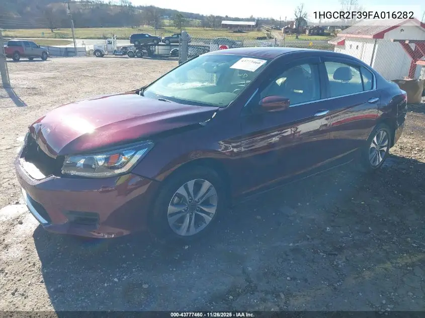 1HGCR2F39FA016282 2015 Honda Accord Lx