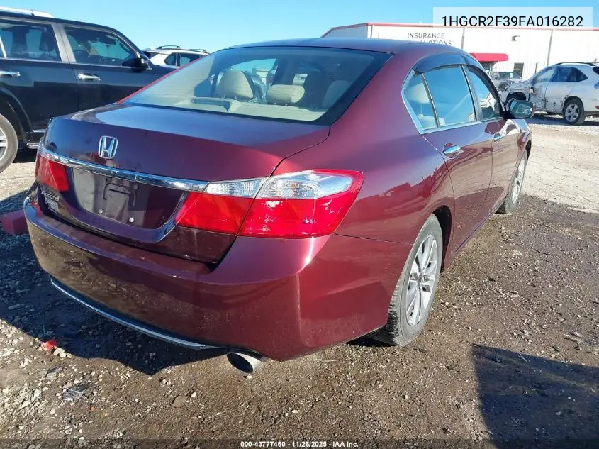 1HGCR2F39FA016282 2015 Honda Accord Lx