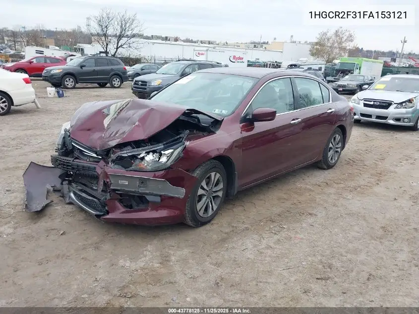 1HGCR2F31FA153121 2015 Honda Accord Lx