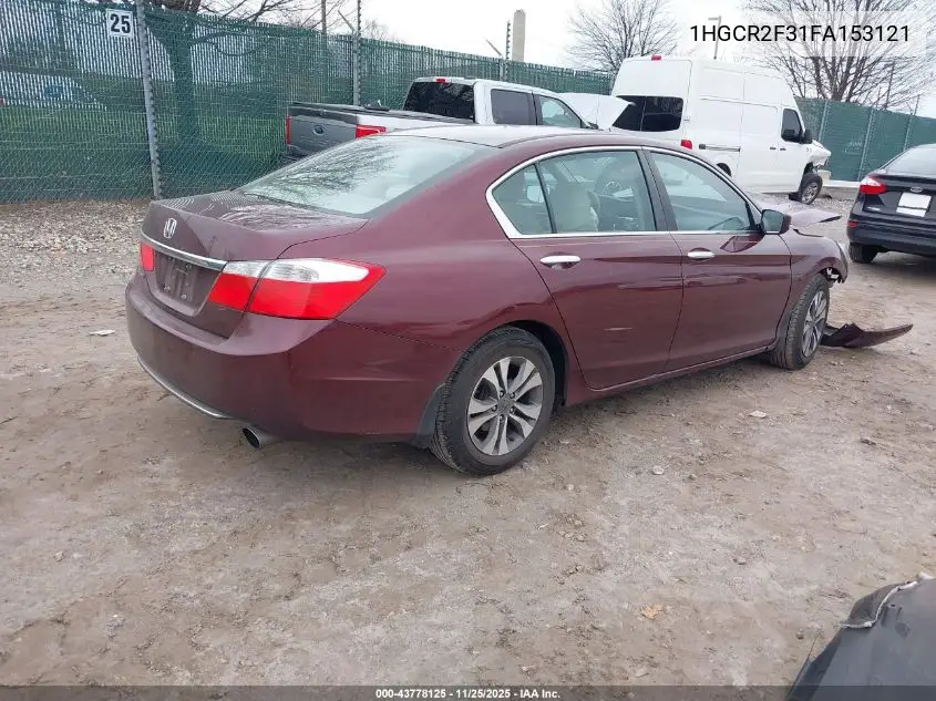1HGCR2F31FA153121 2015 Honda Accord Lx