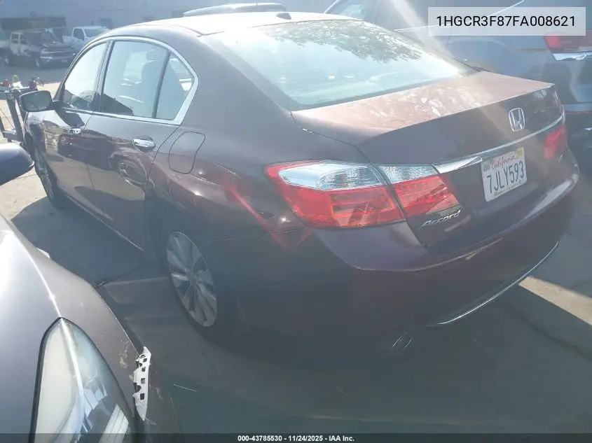 1HGCR3F87FA008621 2015 Honda Accord Ex-L V-6