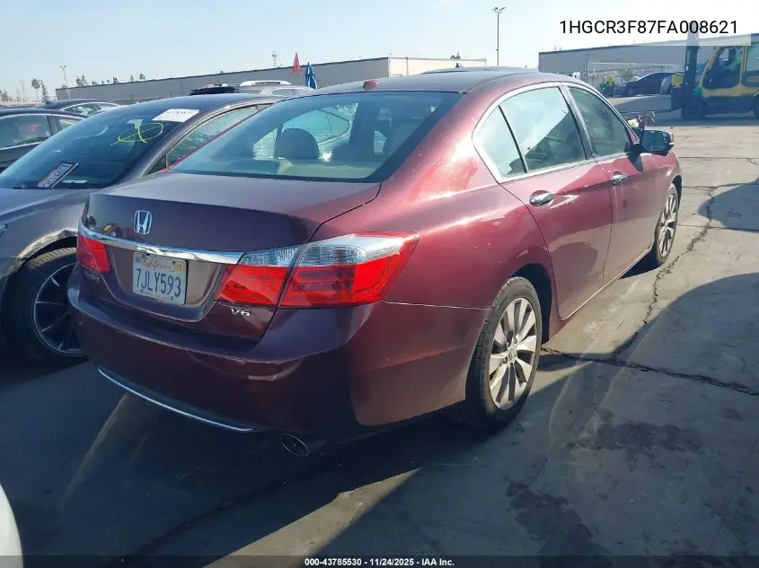 1HGCR3F87FA008621 2015 Honda Accord Ex-L V-6
