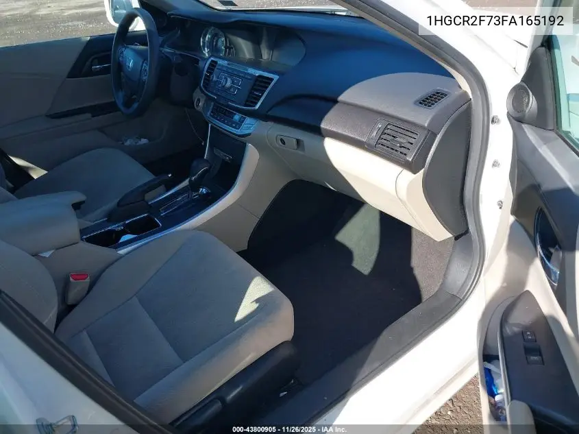 1HGCR2F73FA165192 2015 Honda Accord Ex