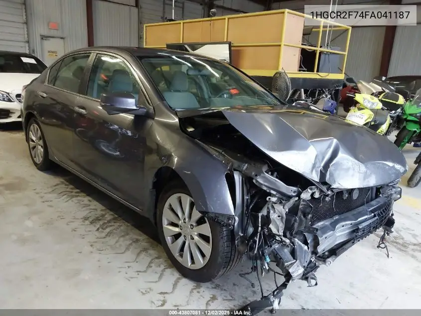 1HGCR2F74FA041187 2015 Honda Accord Ex