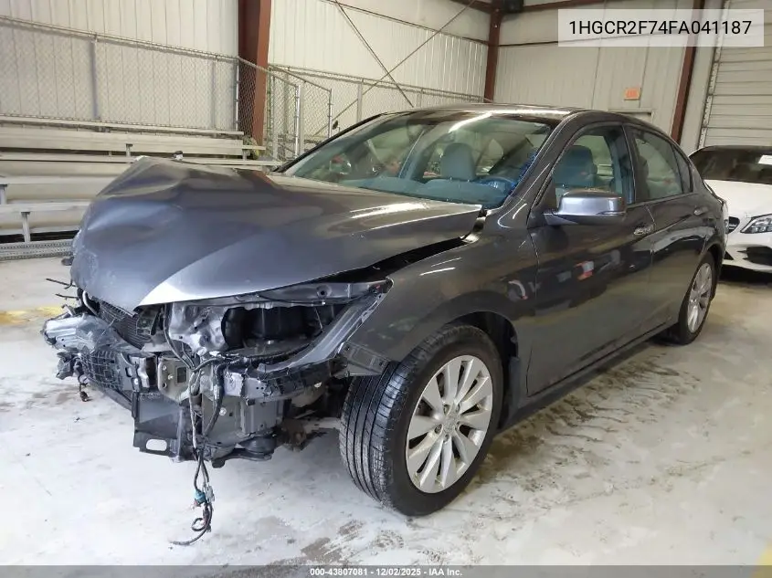 1HGCR2F74FA041187 2015 Honda Accord Ex