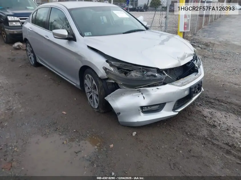 1HGCR2F57FA126393 2015 Honda Accord Sport