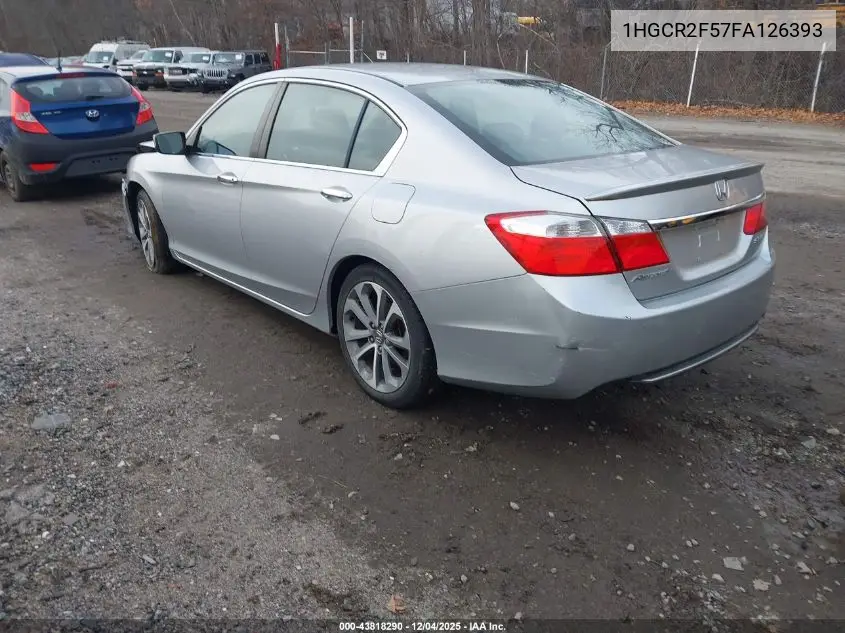 1HGCR2F57FA126393 2015 Honda Accord Sport