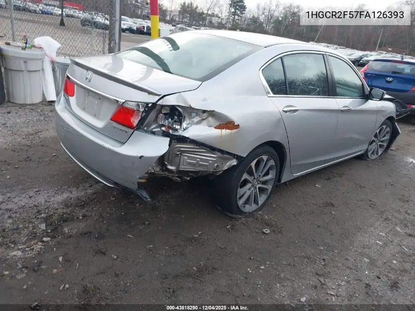 1HGCR2F57FA126393 2015 Honda Accord Sport