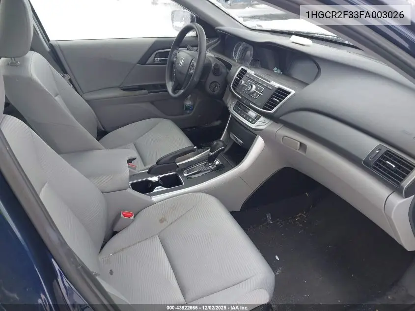 1HGCR2F33FA003026 2015 Honda Accord Lx