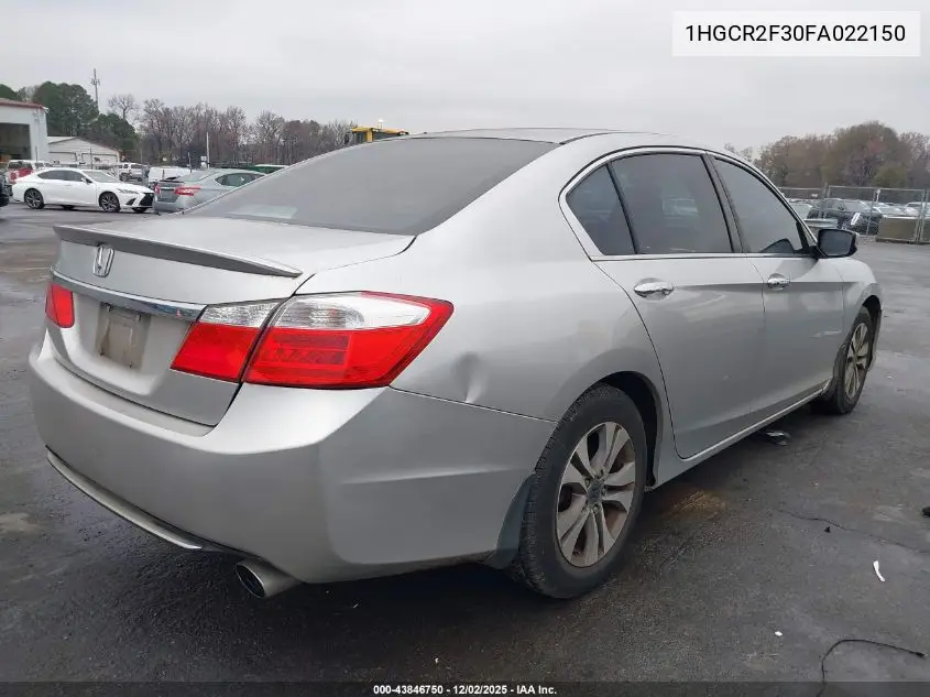 1HGCR2F30FA022150 2015 Honda Accord Lx