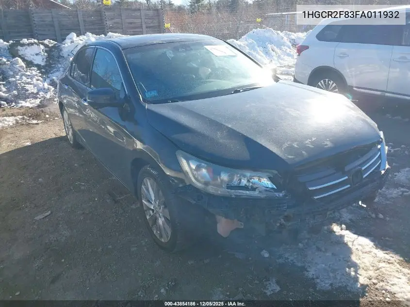 1HGCR2F83FA011932 2015 Honda Accord Ex-L