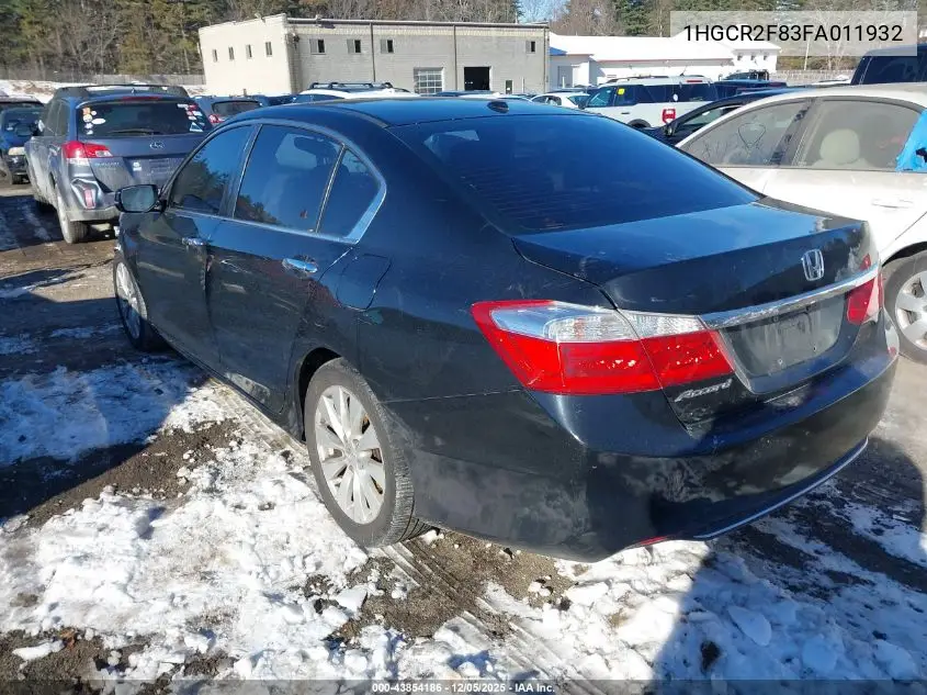 1HGCR2F83FA011932 2015 Honda Accord Ex-L
