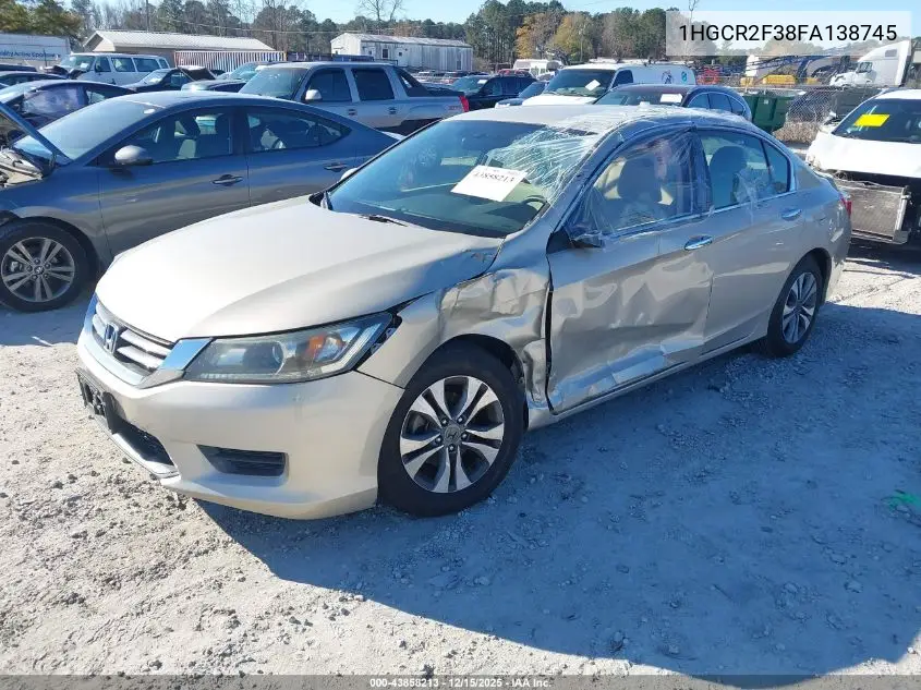 1HGCR2F38FA138745 2015 Honda Accord Lx