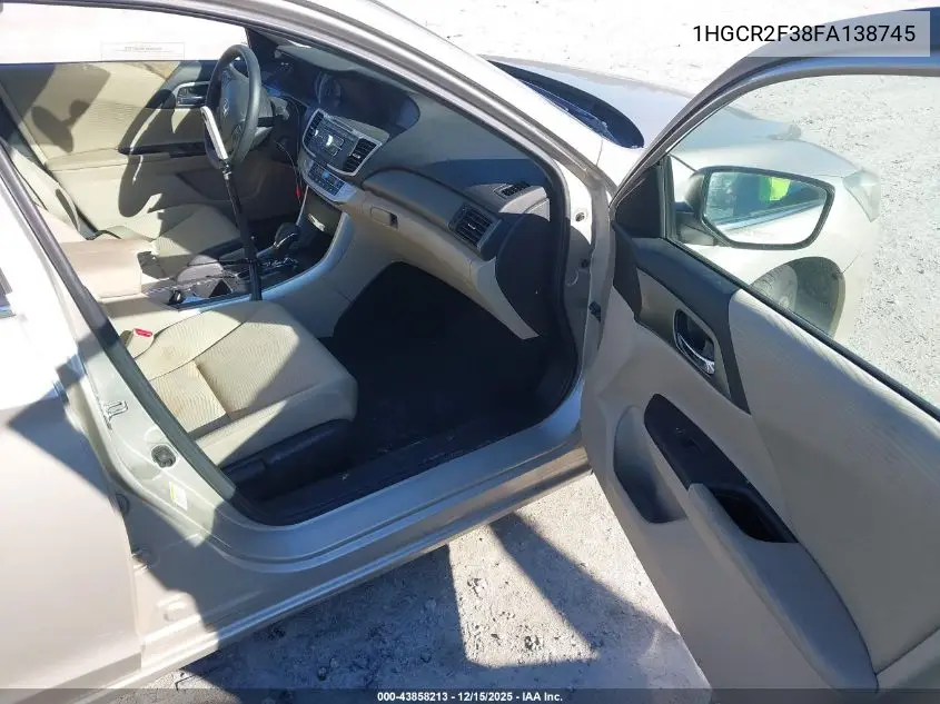 1HGCR2F38FA138745 2015 Honda Accord Lx