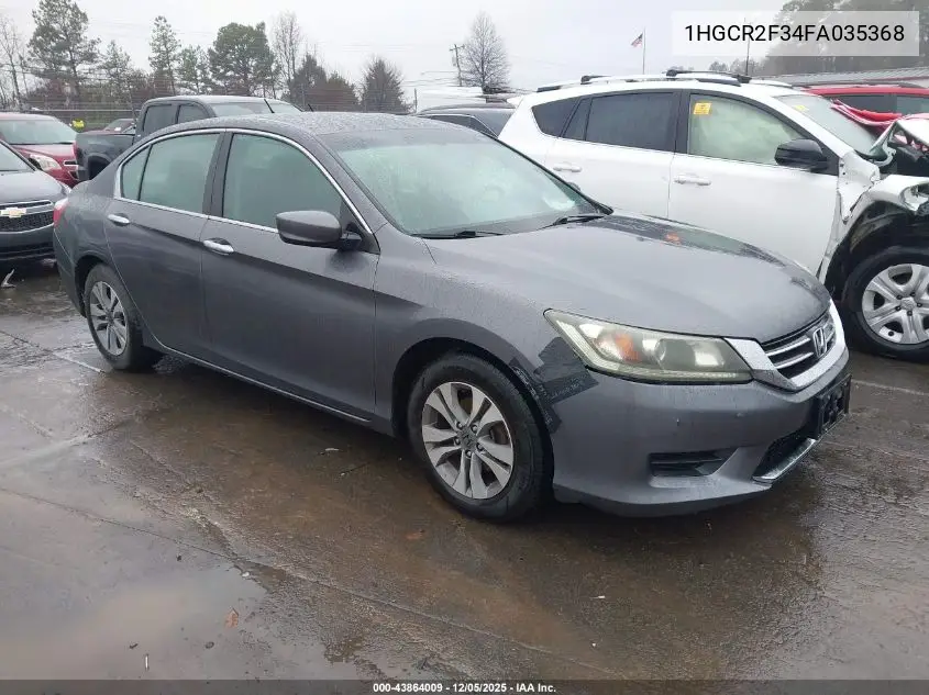 1HGCR2F34FA035368 2015 Honda Accord Lx