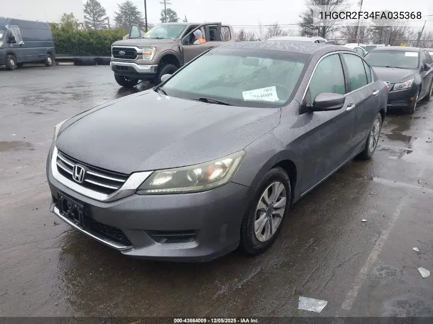 1HGCR2F34FA035368 2015 Honda Accord Lx