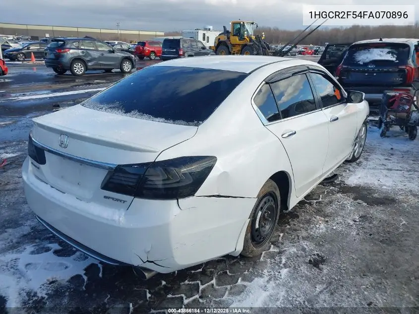 1HGCR2F54FA070896 2015 Honda Accord Sport