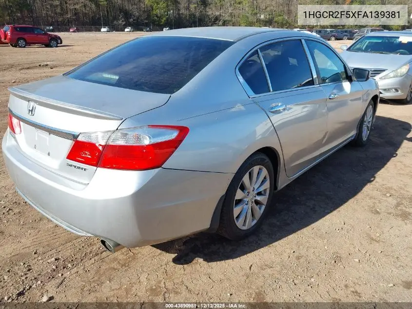 1HGCR2F5XFA139381 2015 Honda Accord Sport