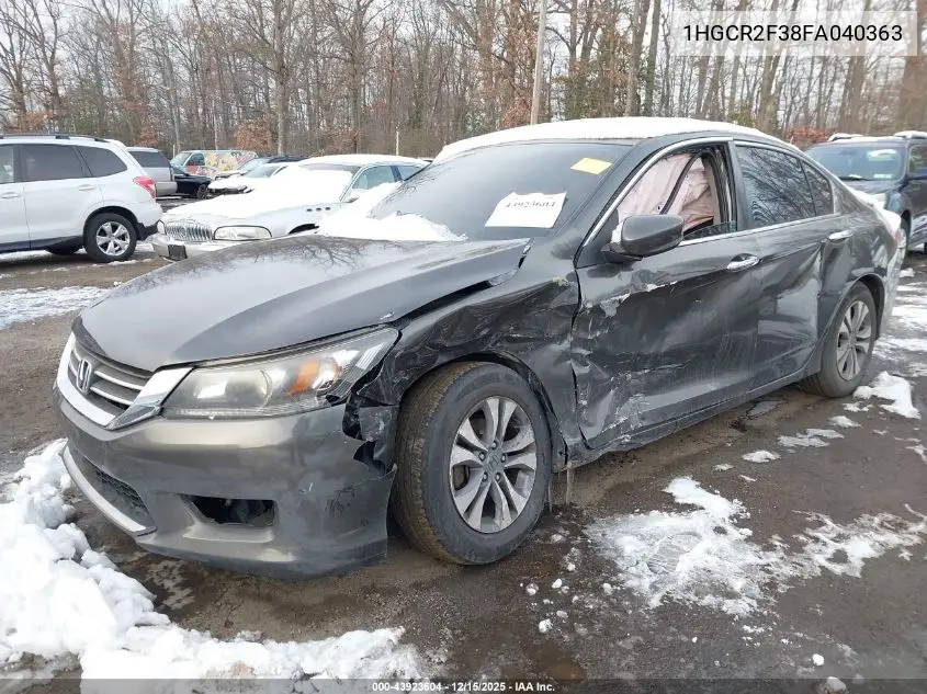 1HGCR2F38FA040363 2015 Honda Accord Lx