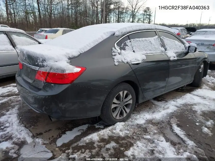 1HGCR2F38FA040363 2015 Honda Accord Lx