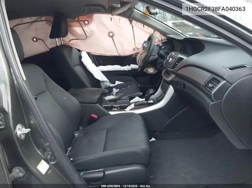 1HGCR2F38FA040363 2015 Honda Accord Lx