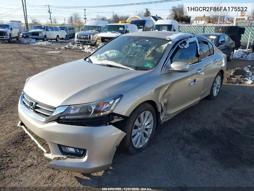 1HGCR2F86FA175532 2015 Honda Accord Ex-L