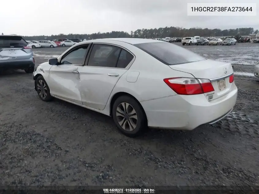 1HGCR2F38FA273644 2015 Honda Accord Lx