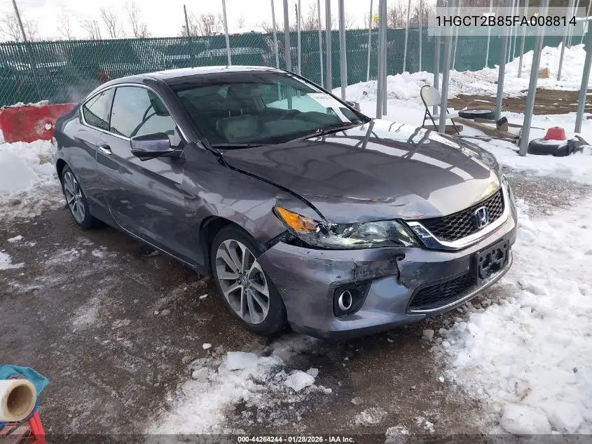 1HGCT2B85FA008814 2015 Honda Accord Ex-L V-6