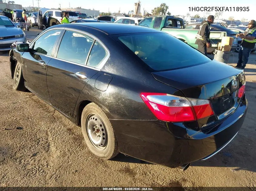 1HGCR2F5XFA118935 2015 Honda Accord Sport