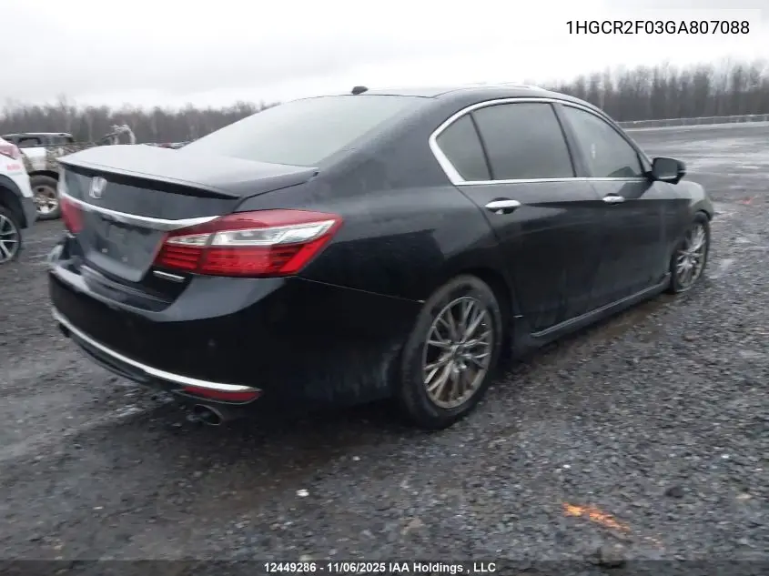 1HGCR2F03GA807088 2016 Honda Accord Touring