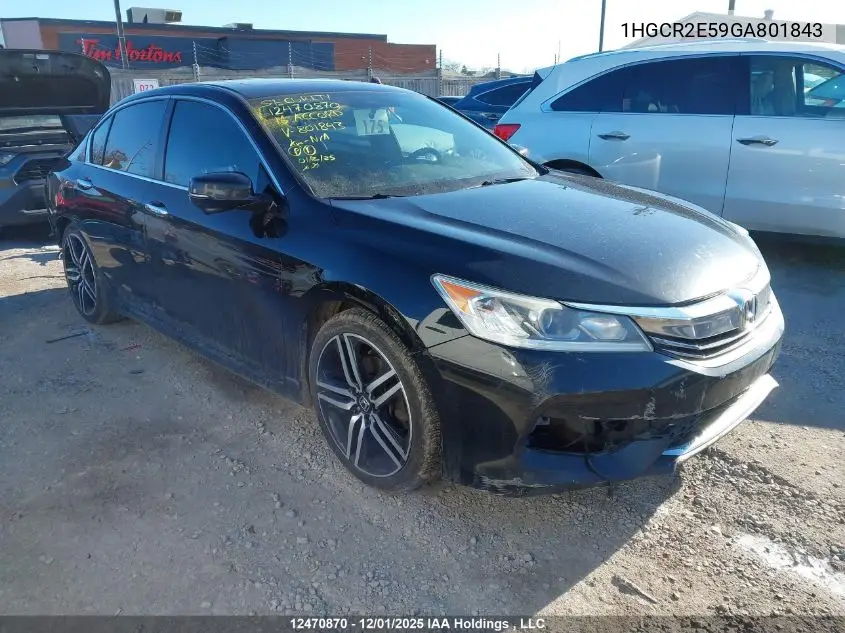 1HGCR2E59GA801843 2016 Honda Accord Sport