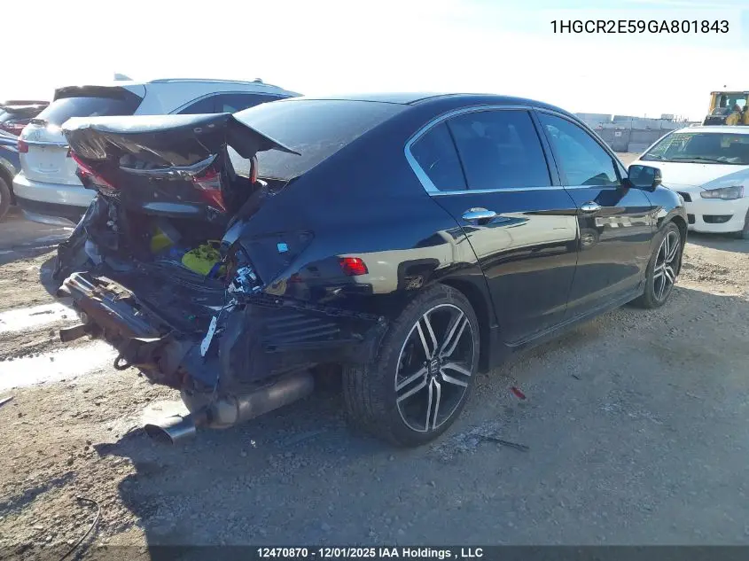 1HGCR2E59GA801843 2016 Honda Accord Sport