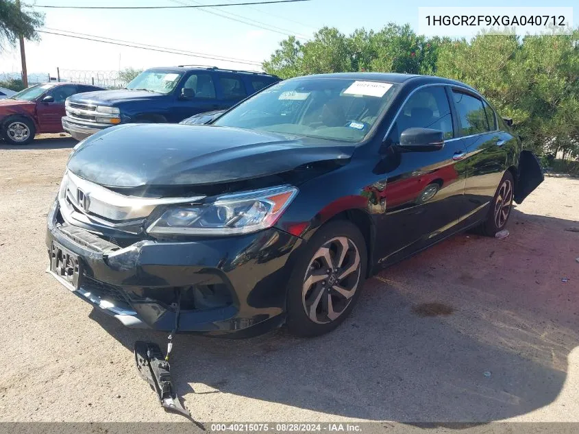 1HGCR2F9XGA040712 2016 Honda Accord Ex-L