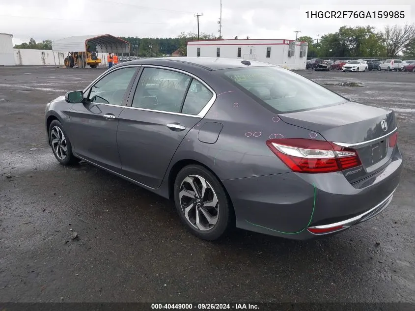 2016 Honda Accord Ex VIN: 1HGCR2F76GA159985 Lot: 40449000