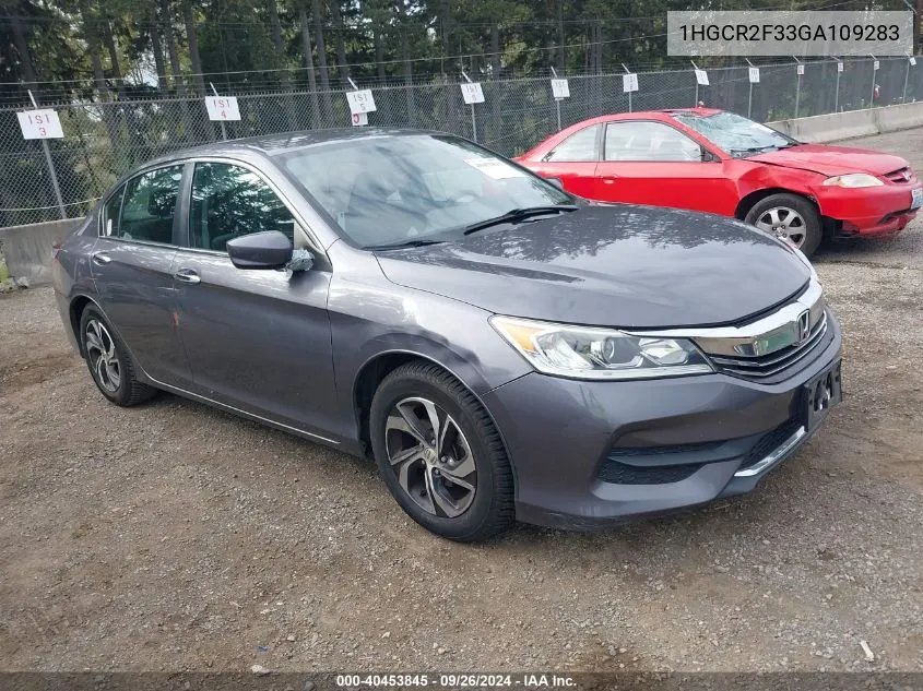 2016 Honda Accord Lx VIN: 1HGCR2F33GA109283 Lot: 40453845