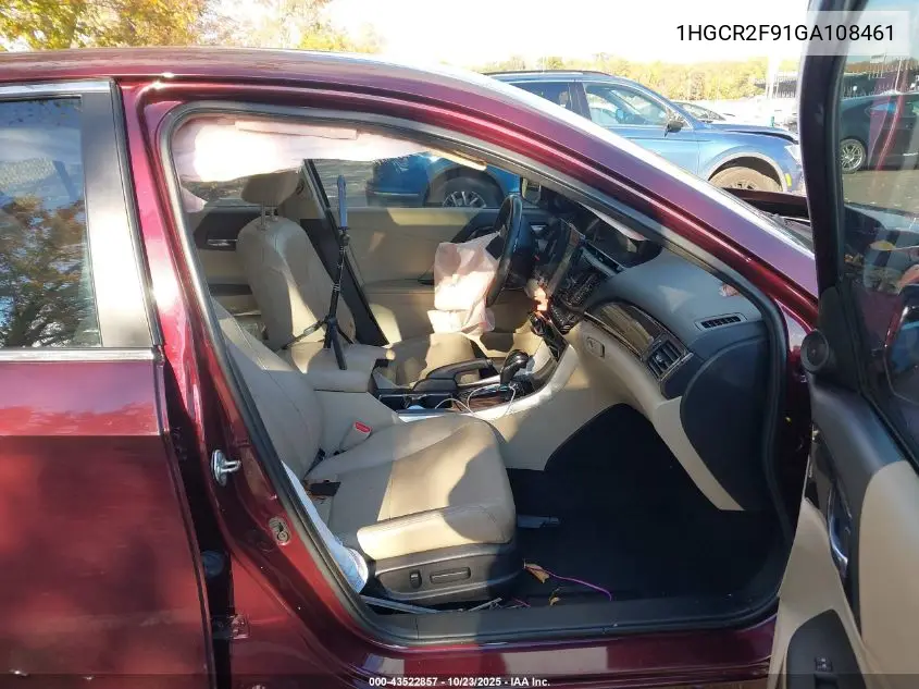 1HGCR2F91GA108461 2016 Honda Accord Ex-L