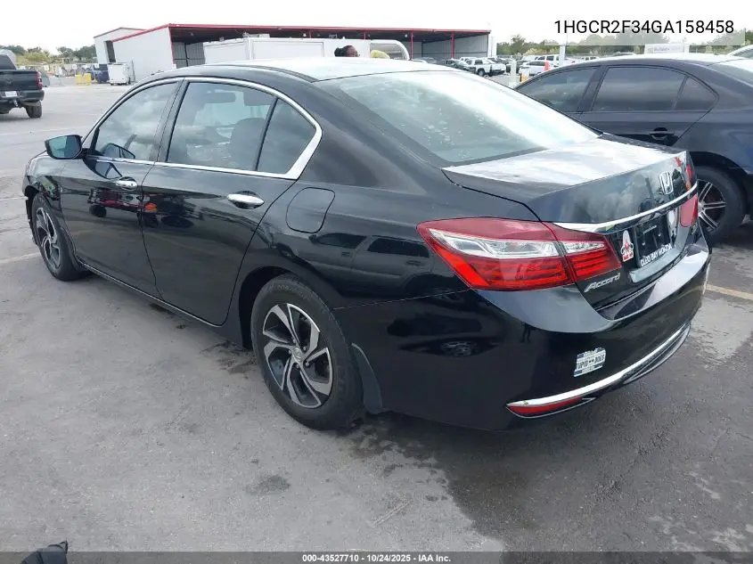 1HGCR2F34GA158458 2016 Honda Accord Lx
