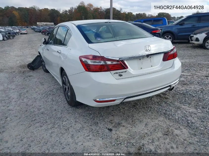 1HGCR2F44GA064928 2016 Honda Accord Lx