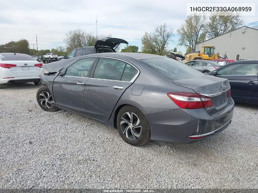 1HGCR2F33GA068959 2016 Honda Accord Lx