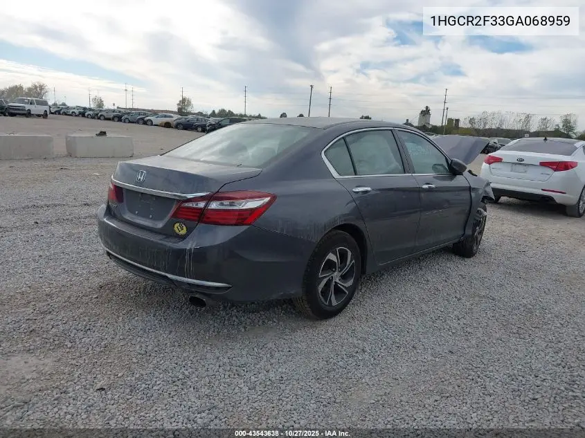 1HGCR2F33GA068959 2016 Honda Accord Lx