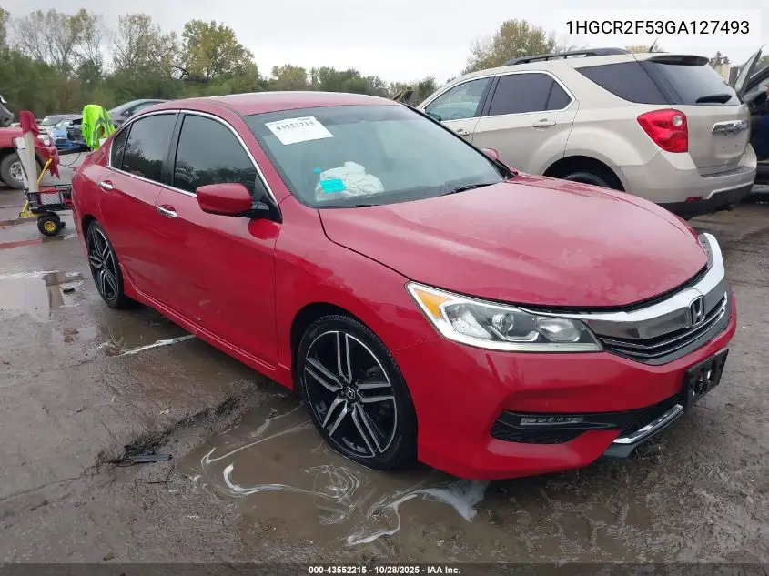1HGCR2F53GA127493 2016 Honda Accord Sport