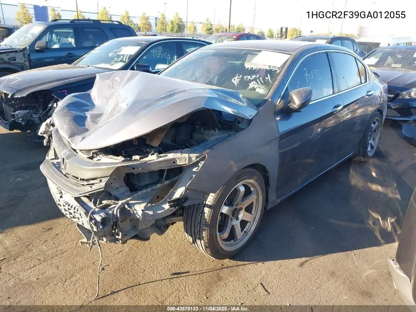 1HGCR2F39GA012055 2016 Honda Accord Lx