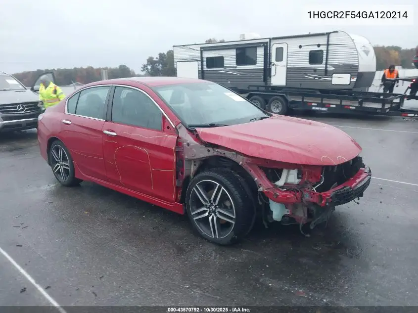 1HGCR2F54GA120214 2016 Honda Accord Sport