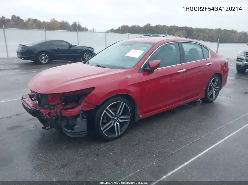 1HGCR2F54GA120214 2016 Honda Accord Sport