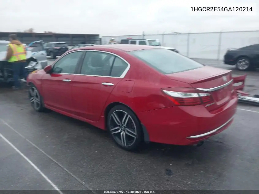 1HGCR2F54GA120214 2016 Honda Accord Sport