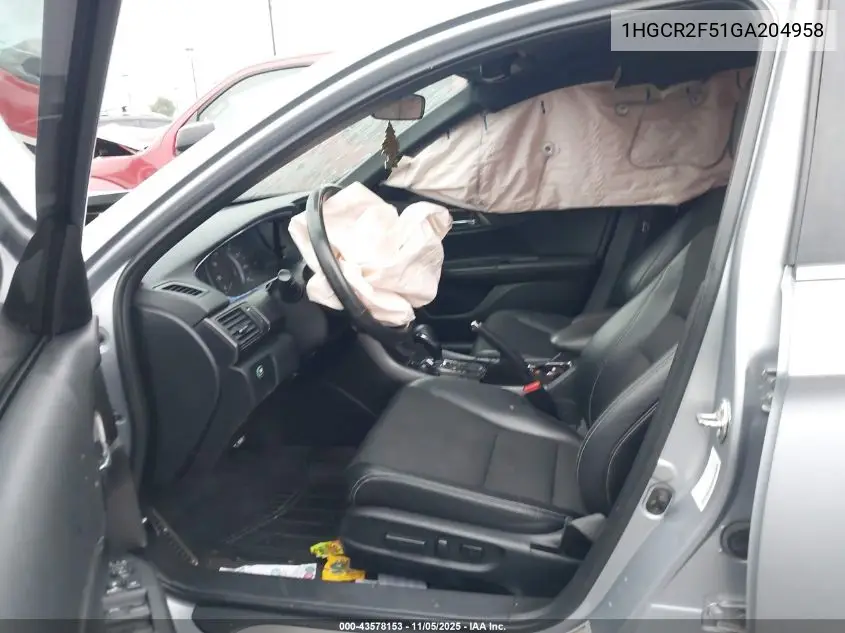 1HGCR2F51GA204958 2016 Honda Accord Sport