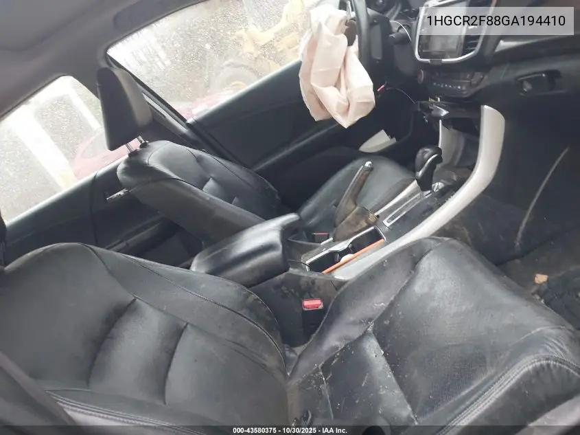 1HGCR2F88GA194410 2016 Honda Accord Ex-L