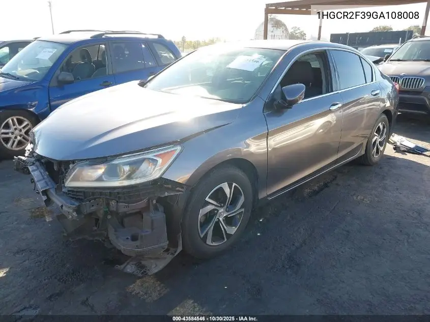 1HGCR2F39GA108008 2016 Honda Accord Lx